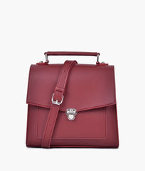RTW Creation - Maroon push-lock messenger bag