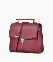 RTW Creation - Maroon push-lock messenger bag