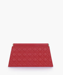 RTW Creation - Maroon quilted evening clutch with snap closure