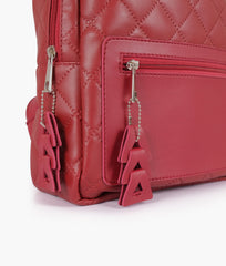 RTW Creation - Maroon quilted mini backpack