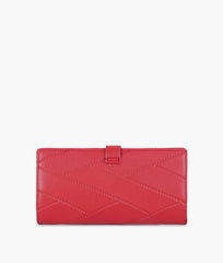 RTW Creation - Maroon quilted two-fold wallet