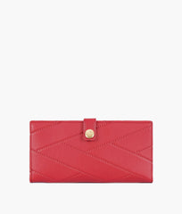 RTW Creation - Maroon quilted two-fold wallet