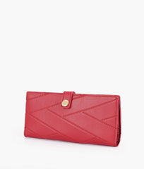 RTW Creation - Maroon quilted two-fold wallet