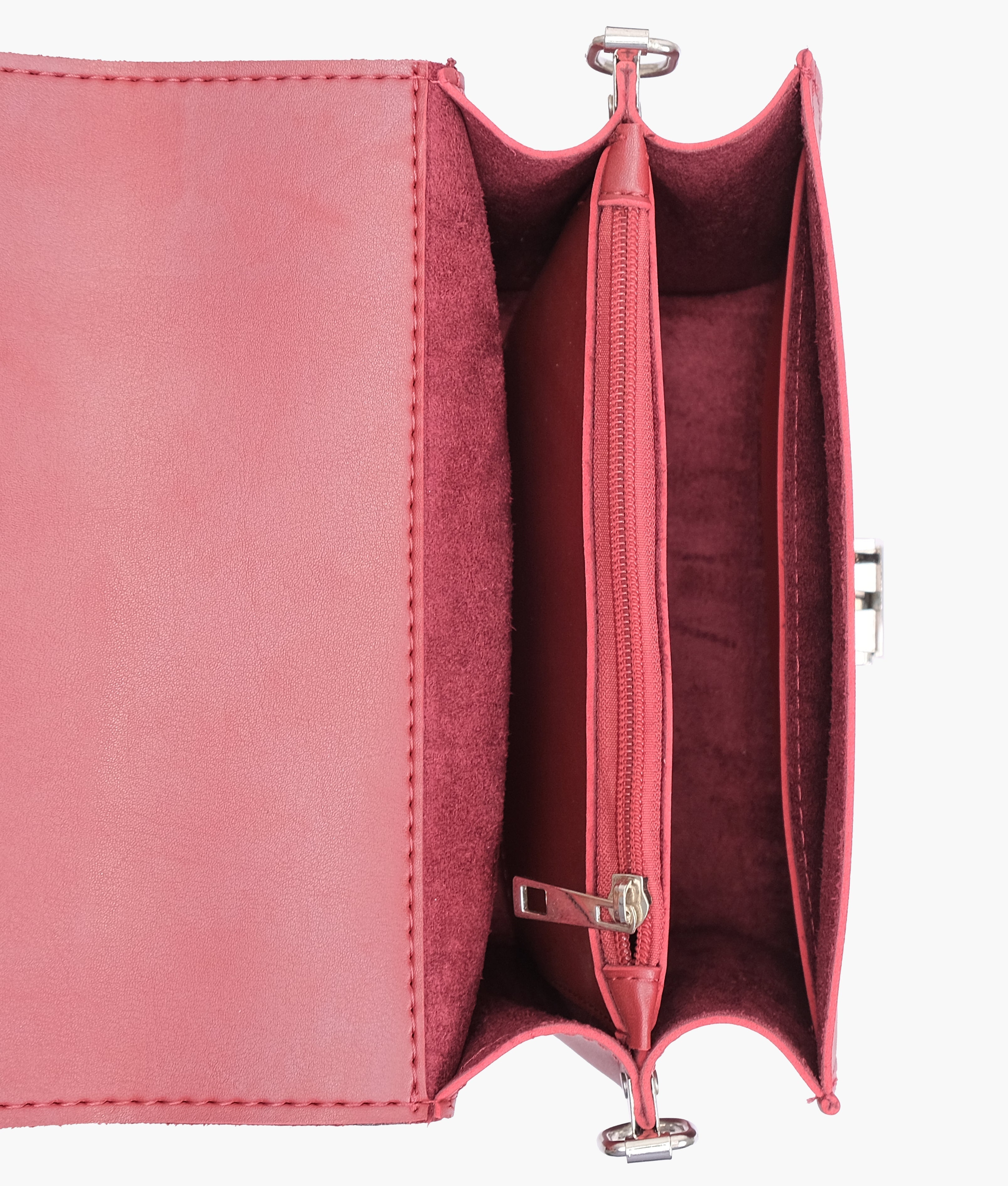 RTW Creation - Maroon top-handle mini cross-body bag