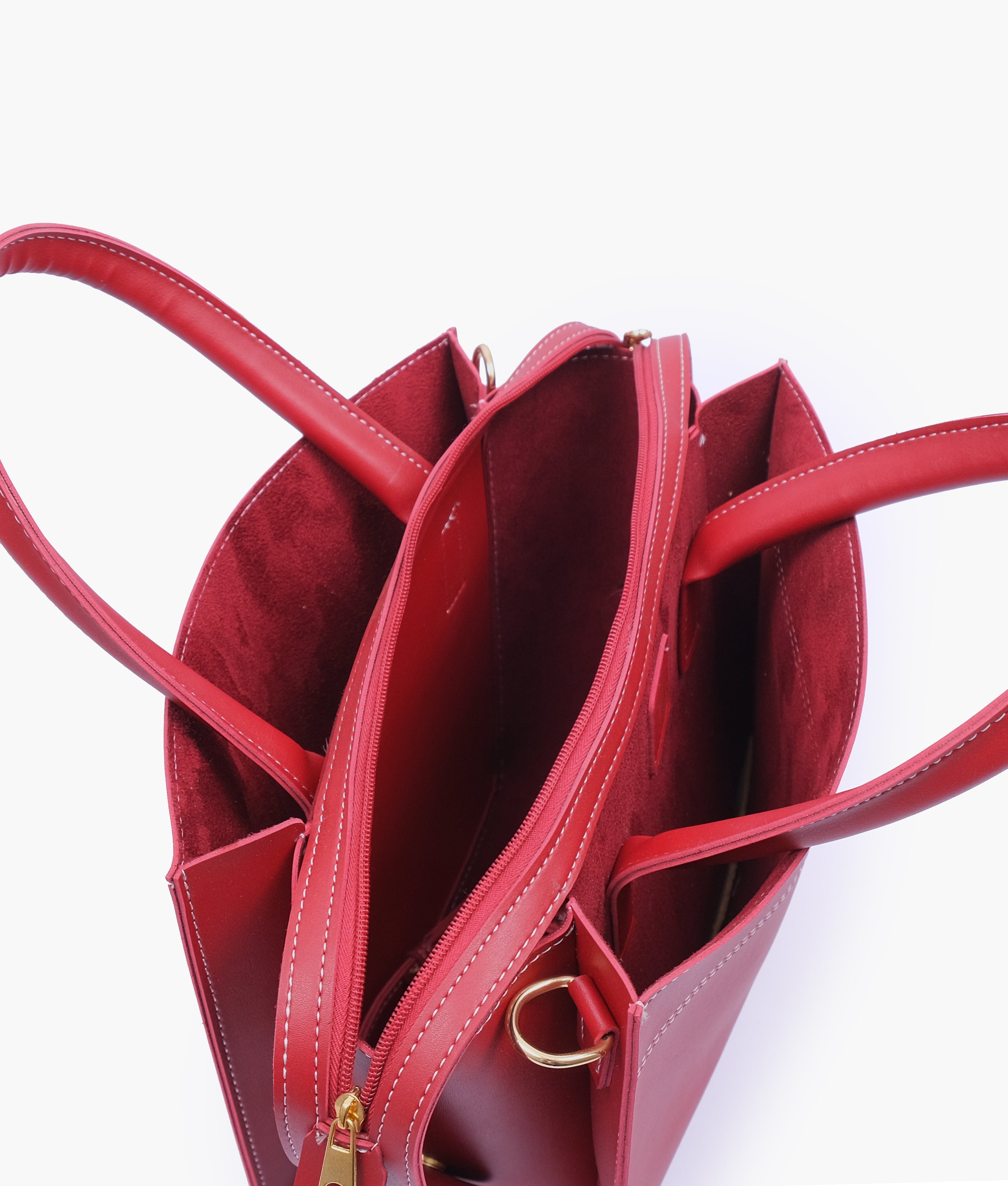 RTW Creation - Maroon trapeze top-handle bag