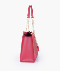 RTW Creation - Maroon zig-zag pattern tote