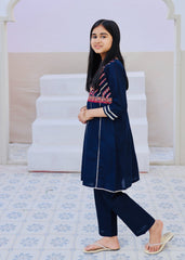 Khanak Stitched Kids-Navy Blue Embroidered 2Pcs Suit KST 125