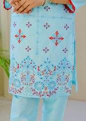 Khanak Stitched Kids-Light Blue Embroidered 2Pcs Suit KST 129