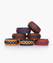 RTW Creation - Rust and army green zig-zag weave strap add-on