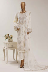 Sada Bahar Stitched 3 Piece Luxury Emb Festive Vol-07 Suit-LEL7-MK-2514-CREAM