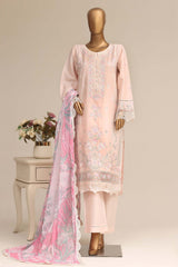 Sada Bahar Stitched 3 Piece Luxury Emb Festive Vol-07 Suit-LEL7-MK-2519-PEACH