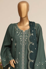 Sada Bahar Stitched 3 Piece Luxury Emb Festive Vol-07 Suit-LEL7-MK-256-GREEN