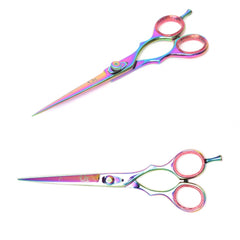 Quetee Beauty Professional Hair Cutting Barber Scissor 6.5 Multi Color