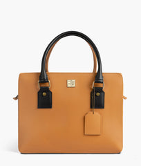 RTW Creation - Mustard and black mini duffle bag
