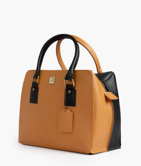 RTW Creation - Mustard and black mini duffle bag