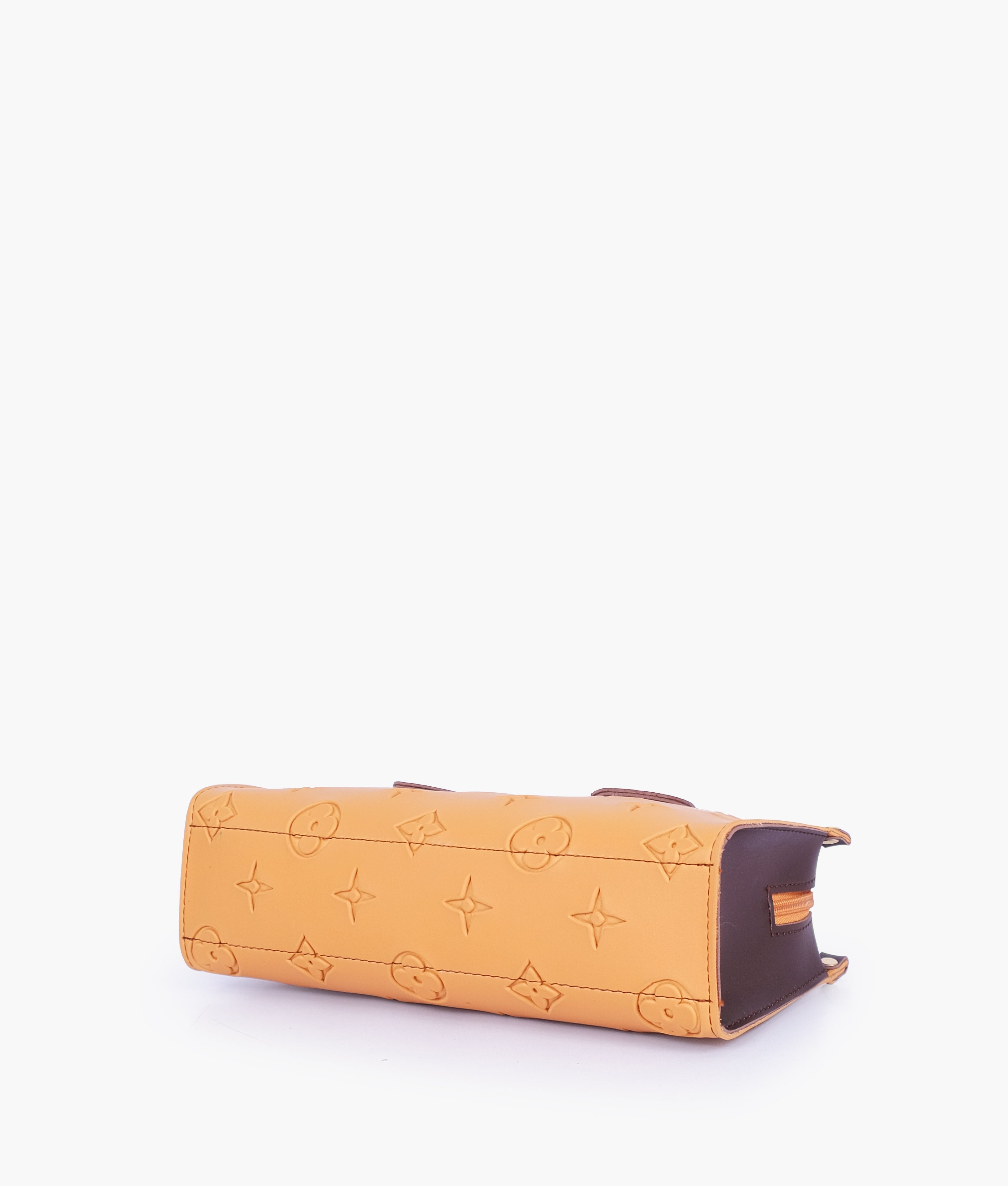 RTW Creation - Mustard and dark brown on-the-go mini bag