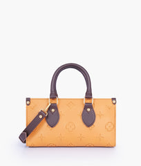 RTW Creation - Mustard and dark brown on-the-go mini bag