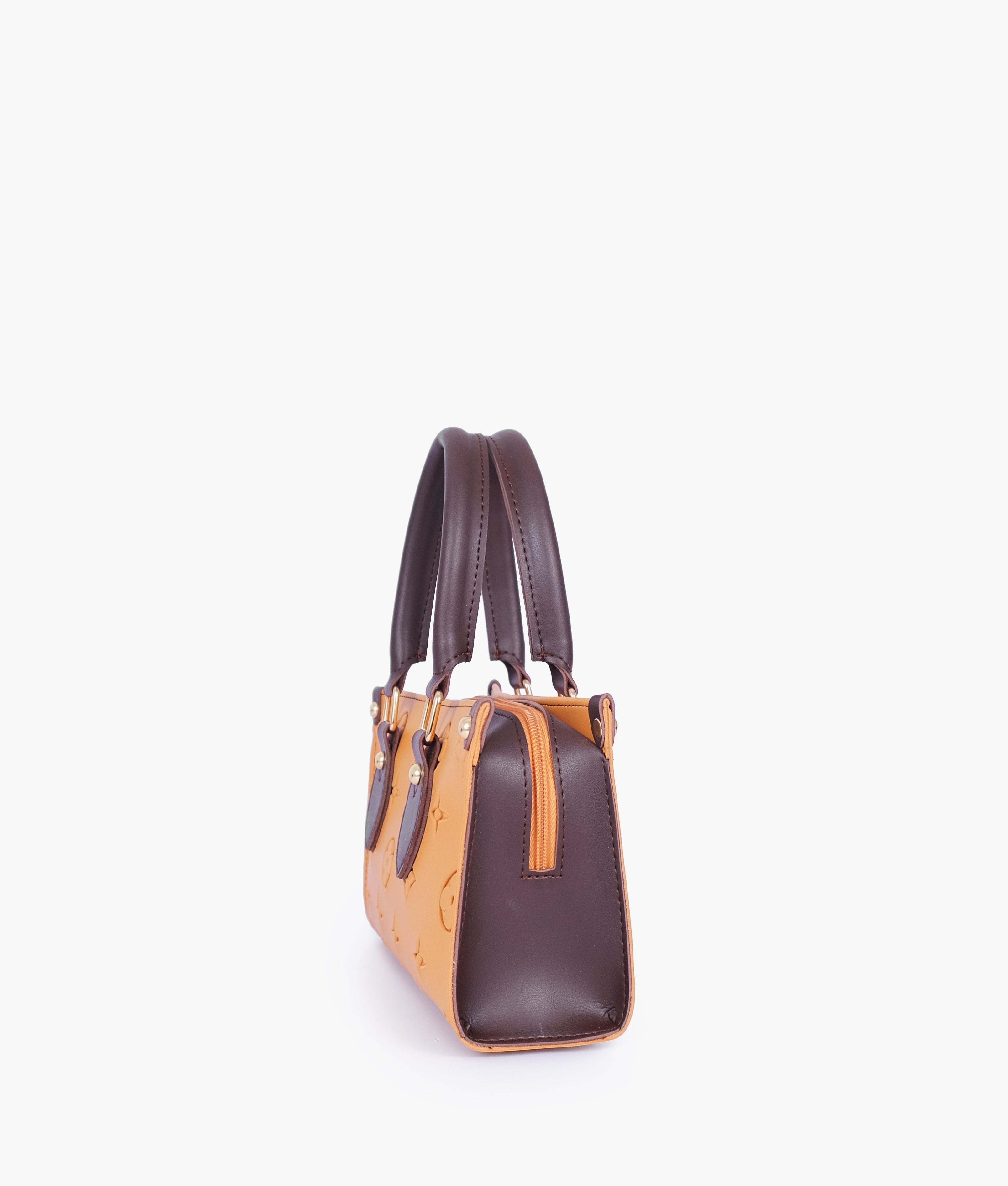 RTW Creation - Mustard and dark brown on-the-go mini bag