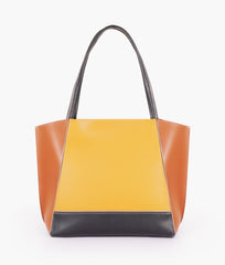 RTW Creation - Mustard color block tote bag