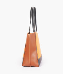 RTW Creation - Mustard color block tote bag
