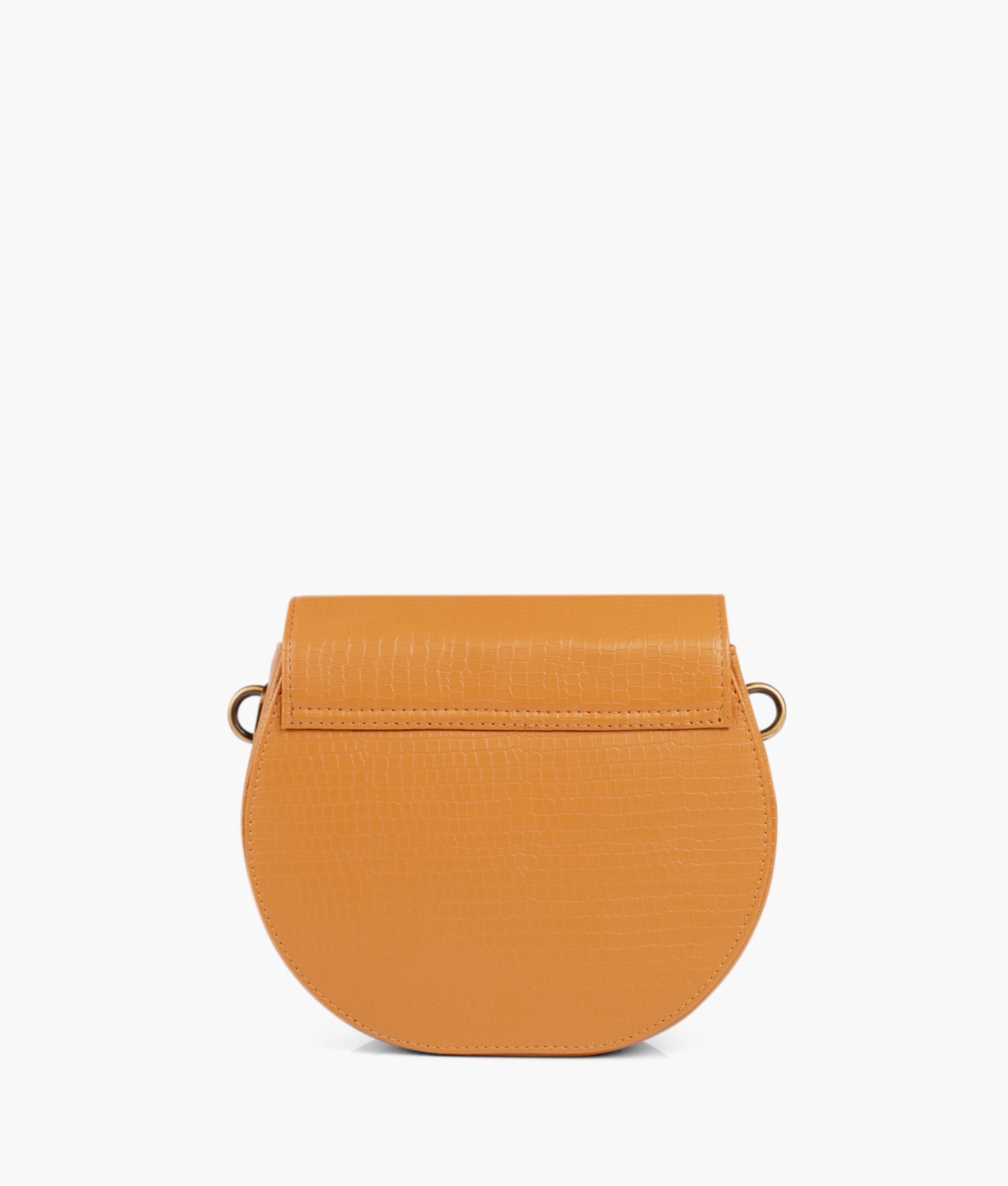 RTW Creation - Mustard crocodile saddle bag