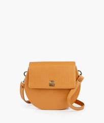 RTW Creation - Mustard crocodile saddle bag