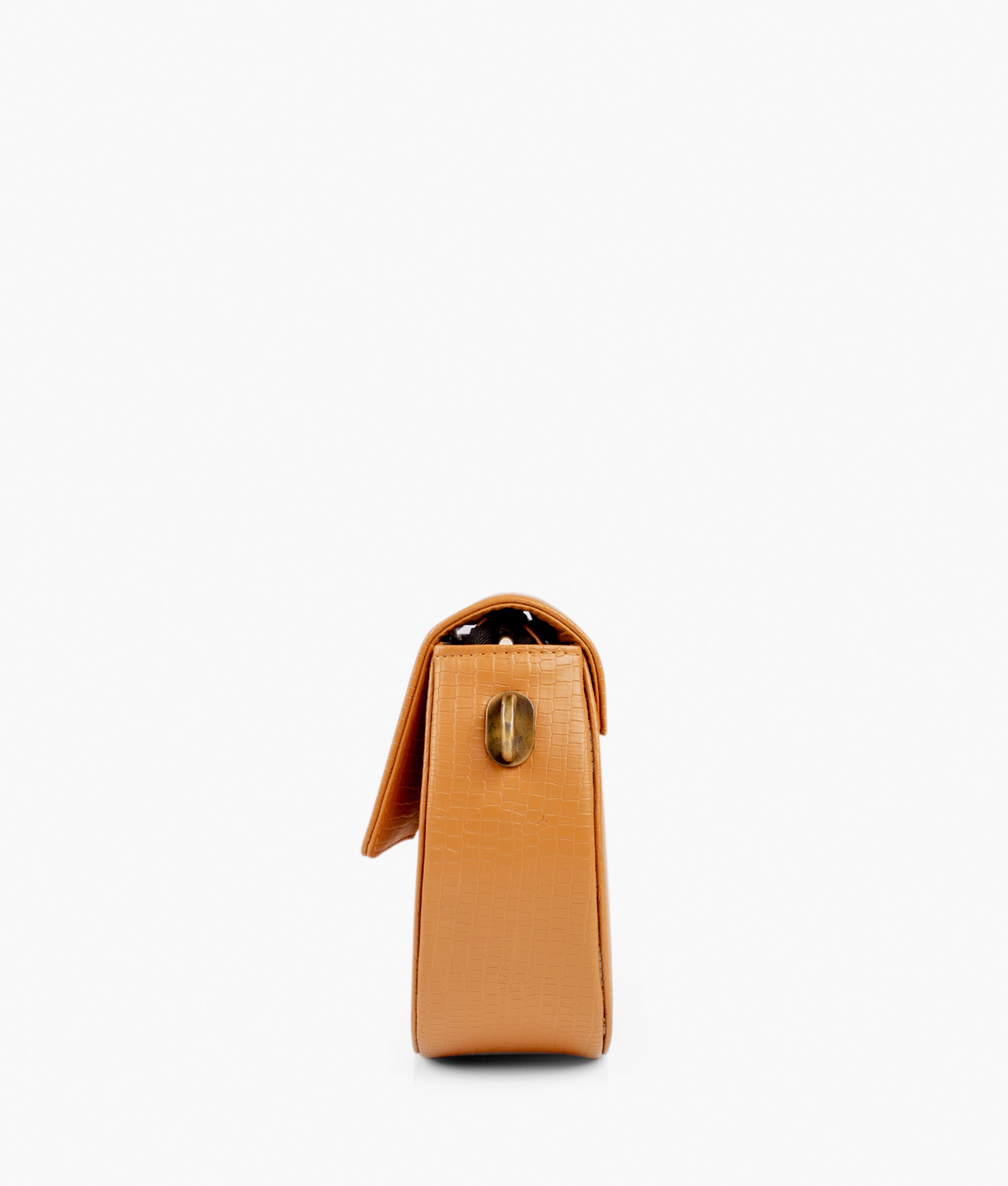 RTW Creation - Mustard crocodile saddle bag