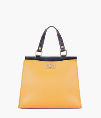 RTW Creation - Mustard front lock top-handle mini bag