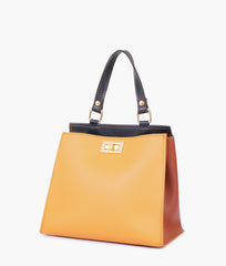 RTW Creation - Mustard front lock top-handle mini bag
