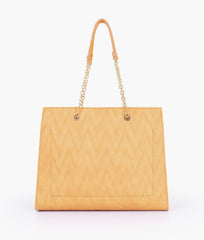 RTW Creation - Mustard zig-zag pattern tote