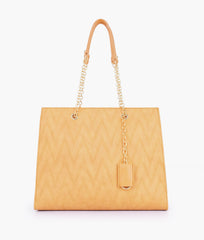RTW Creation - Mustard zig-zag pattern tote