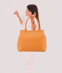 RTW Creation - Mustard zipper tote bag