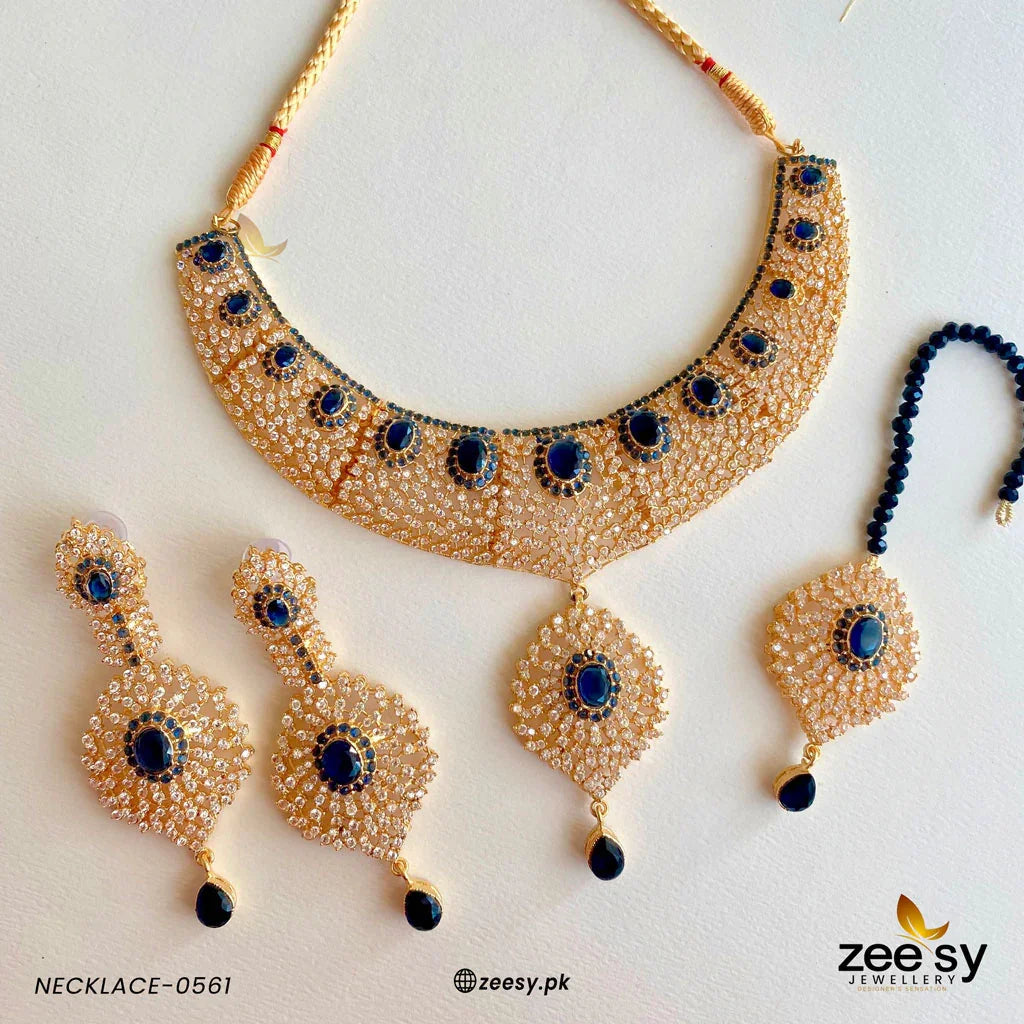 NECKLACE-0561 Blue - Zeesy Jewellery