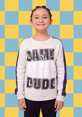 Fleece Printed Sweatshirt - Wear Ochre