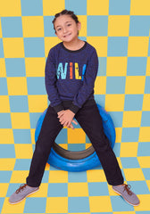 Fleece Printed Sweatshirt - Wear Ochre