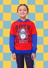 Fleece Printed Hoodie - Wear Ochre