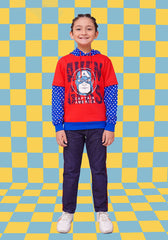 Fleece Printed Hoodie - Wear Ochre