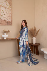 Aqs N Man Stitched 3 Piece Summer Collection'2025-Ocean Breeze | AM-033