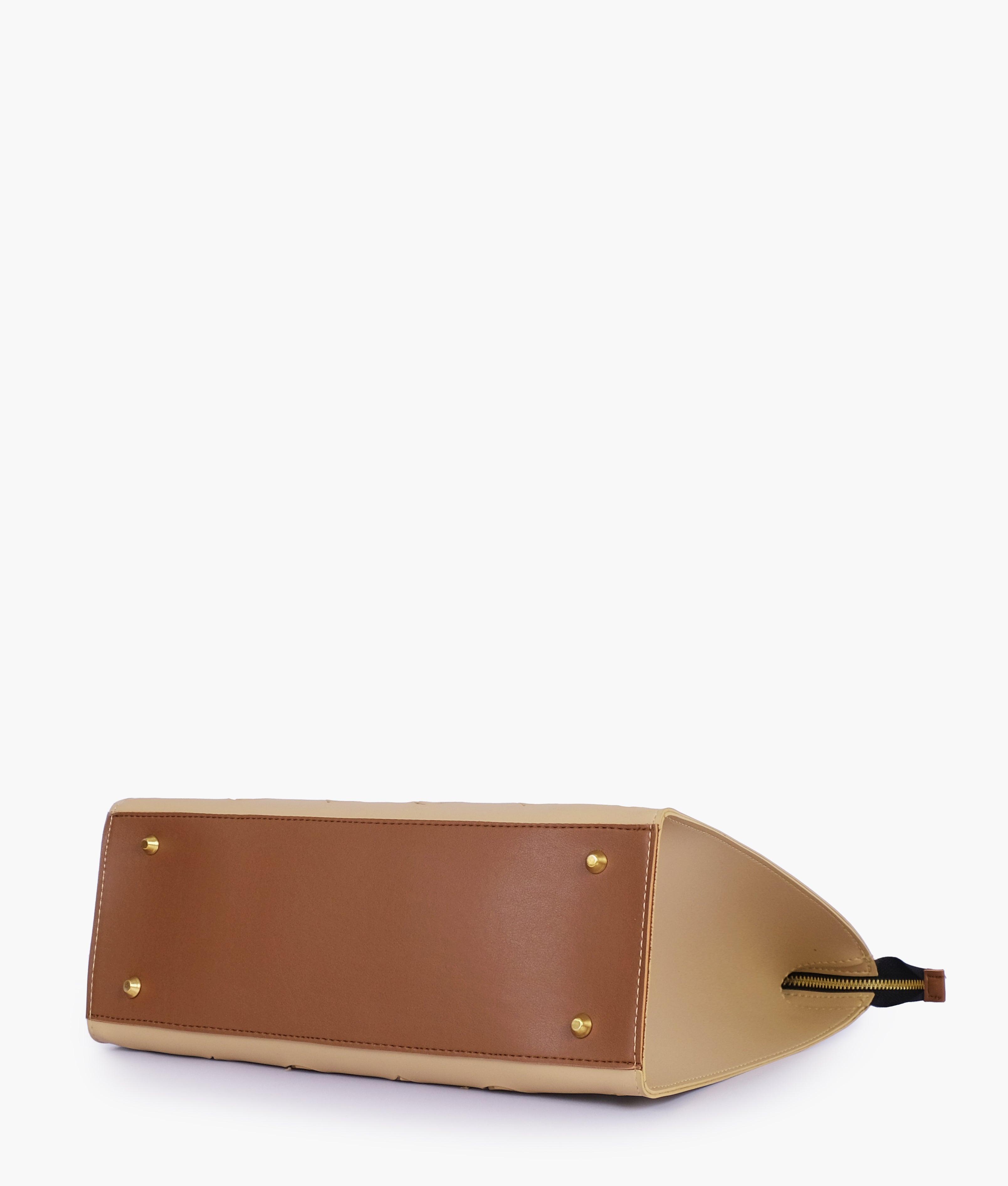 RTW Creation - Off-white and brown on-the-go handbag