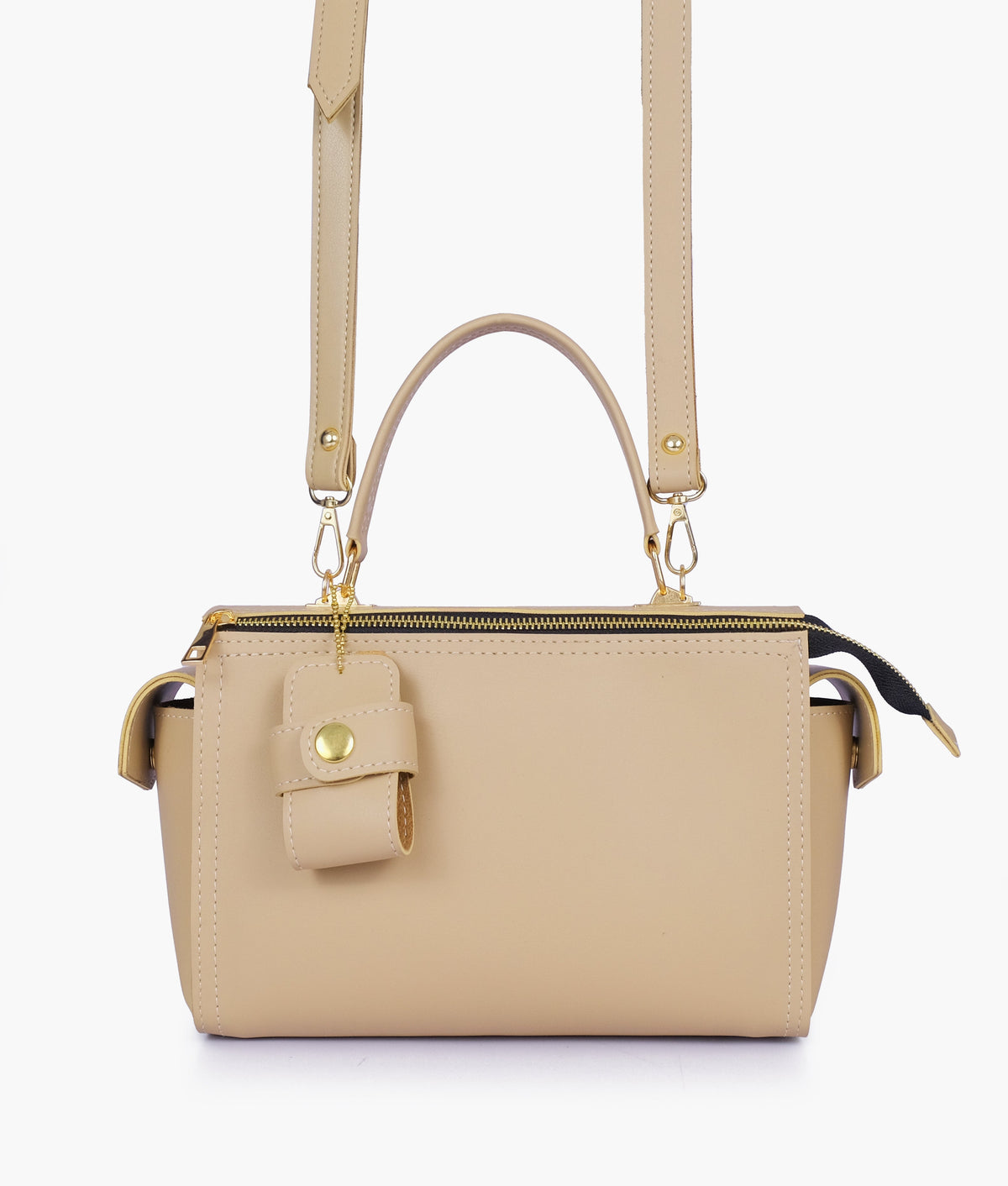RTW Creation - Off-white bowling bag with top-handle