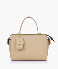 RTW Creation - Off-white bowling bag with top-handle