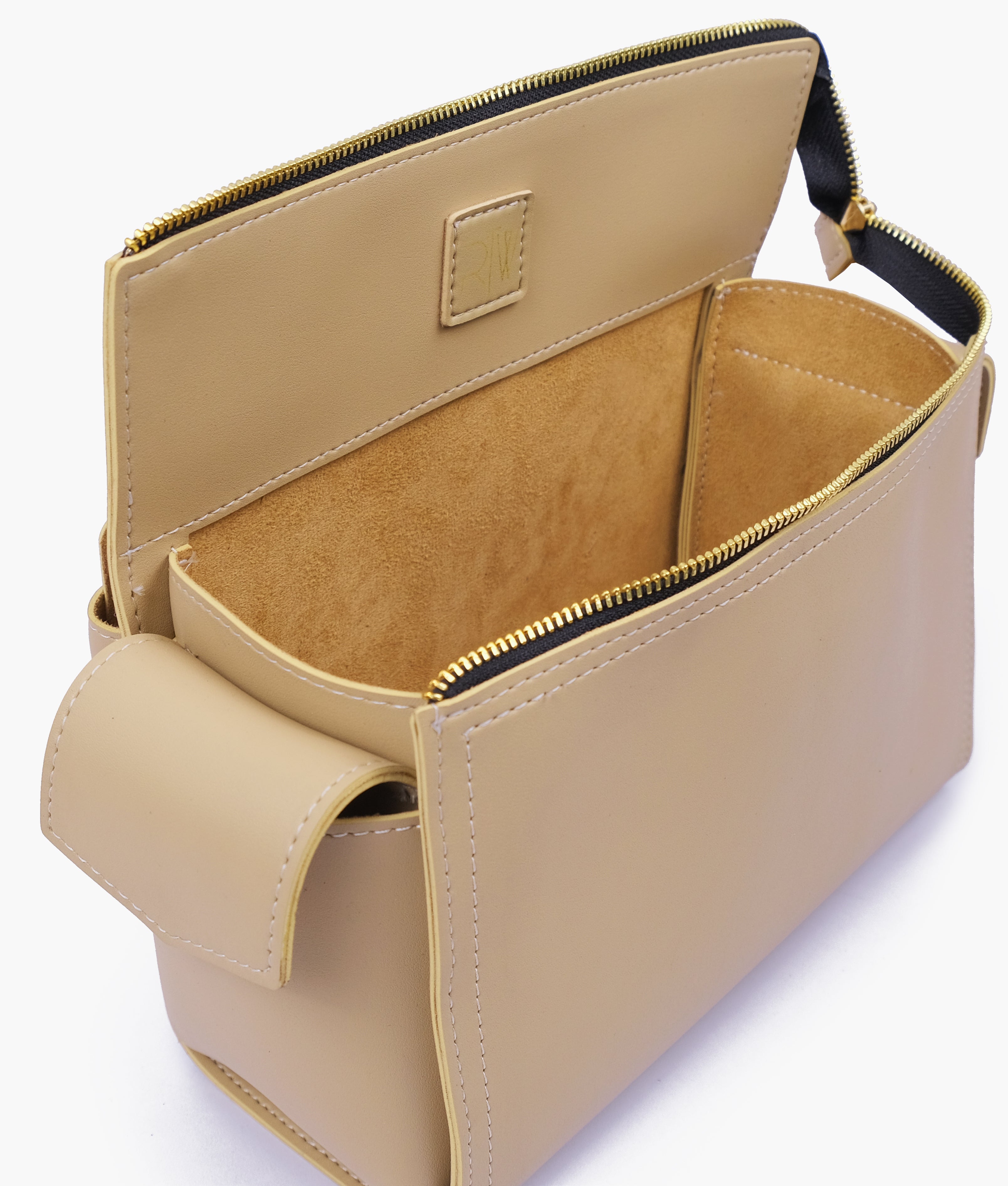 RTW Creation - Off-white bowling bag with top-handle
