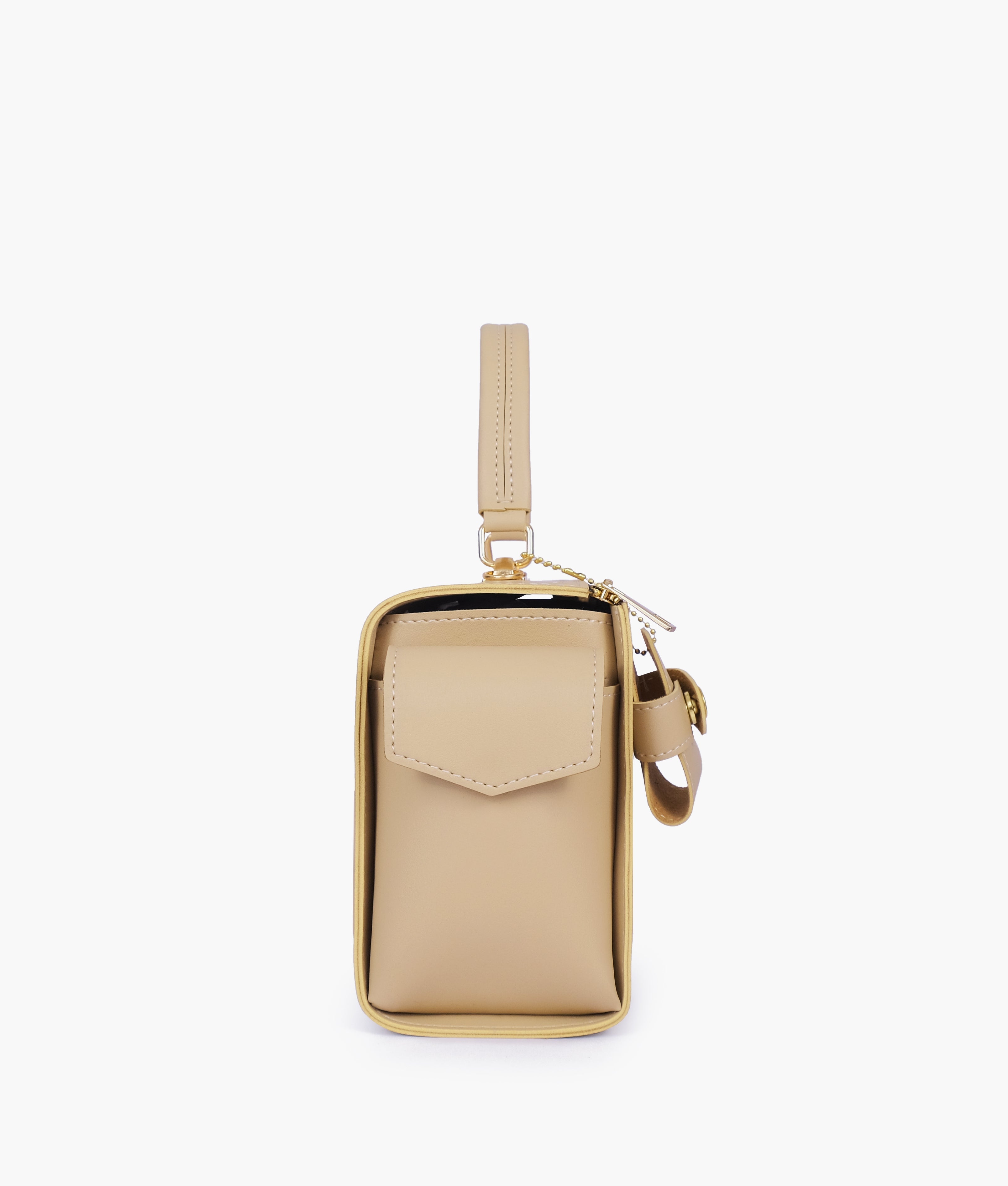 RTW Creation - Off-white bowling bag with top-handle