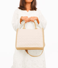 RTW Creation - Off-white box tote bag