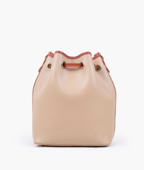 RTW Creation - Off-white bucket bag with zipper pocket