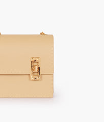 RTW Creation - Off-white chain shoulder bag with twist lock