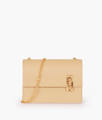RTW Creation - Off-white chain shoulder bag with twist lock