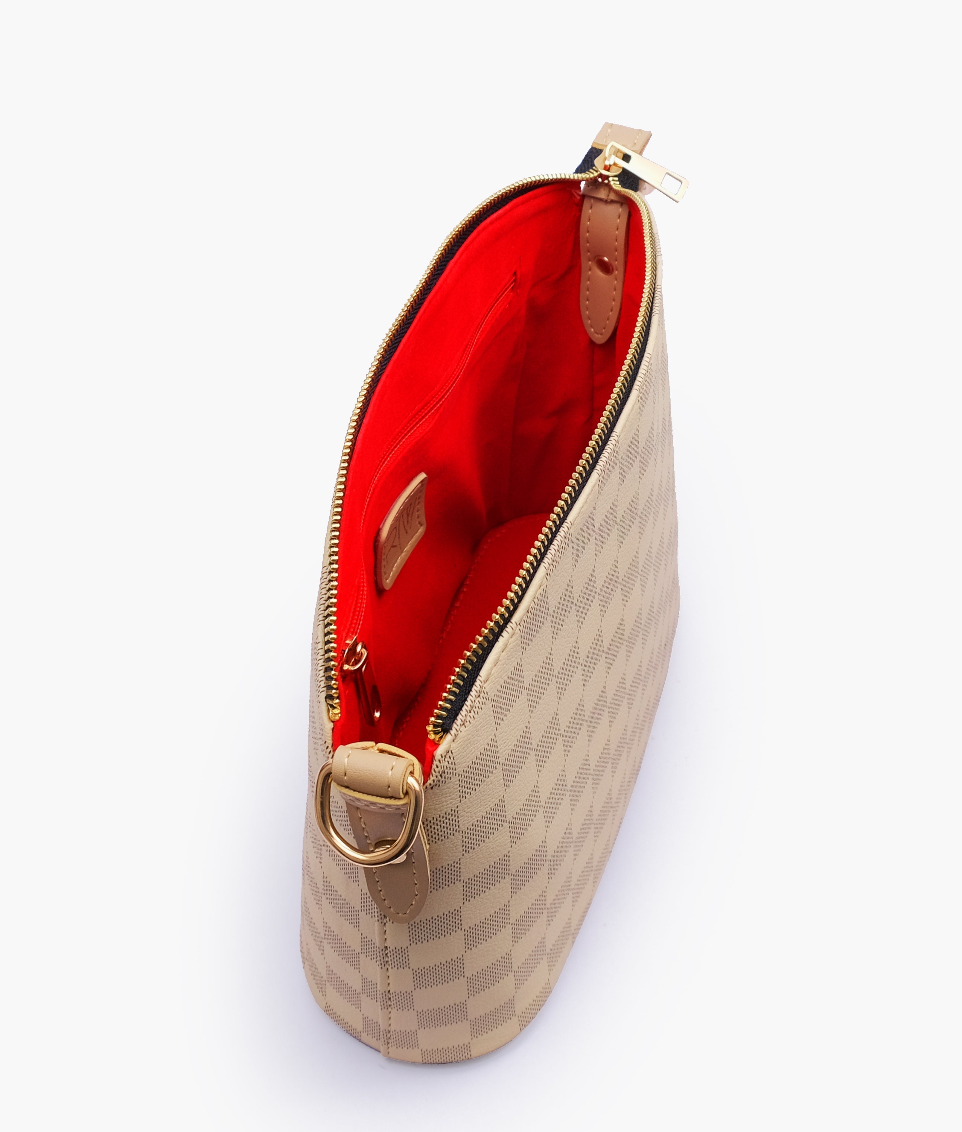 RTW Creation - Off-white checkered dome cross-body bag