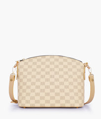 RTW Creation - Off-white checkered dome cross-body bag