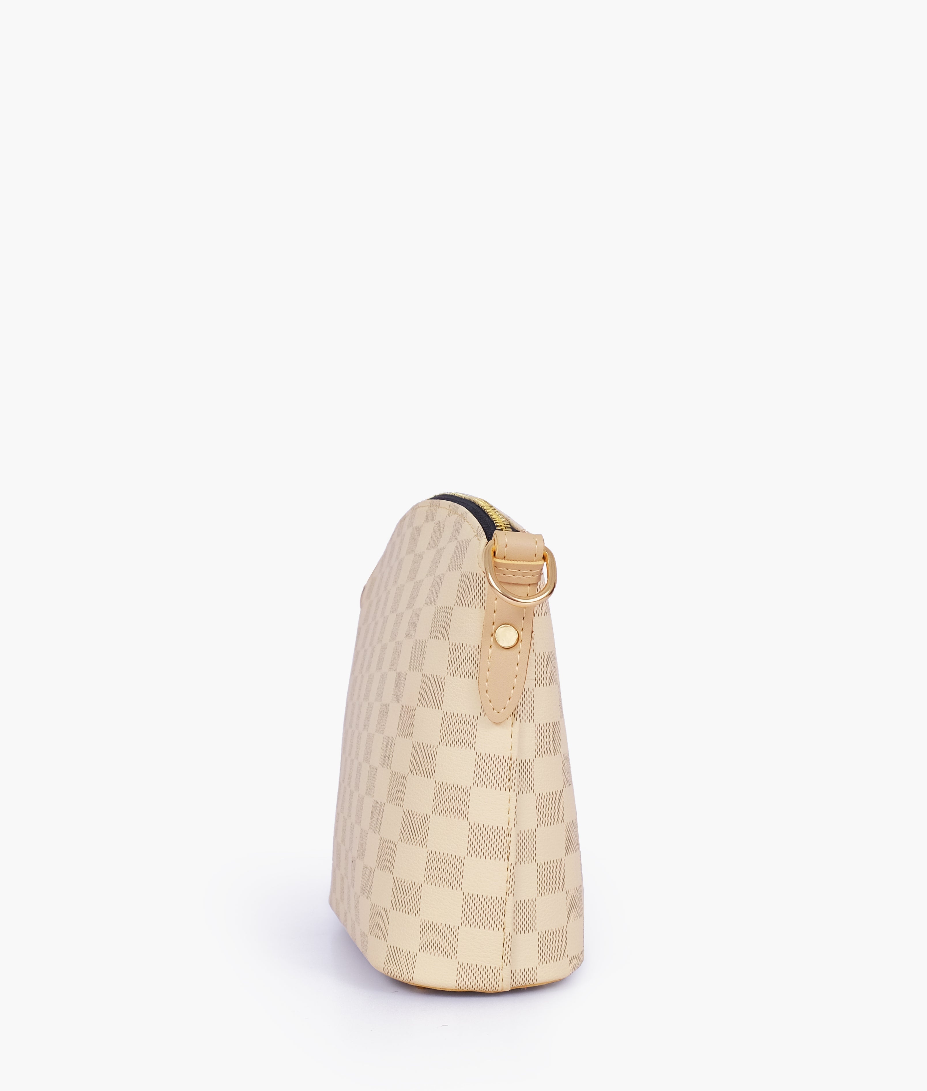 RTW Creation - Off-white checkered dome cross-body bag